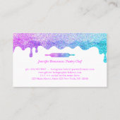 Glitzer Hologramm Kochen Backwaren Logo Visitenkarte (Rückseite)