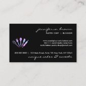 Glitzer Holographic Bakery Pastry Koch Visitenkarte (Rückseite)