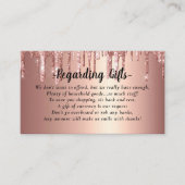 Glitzer Honeymoon Fund Brautparty oder Hochzeit Begleitkarte (Vorderseite)