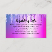 Glitzer Honeymoon Fund Brautparty oder Hochzeit En Begleitkarte (Vorderseite)