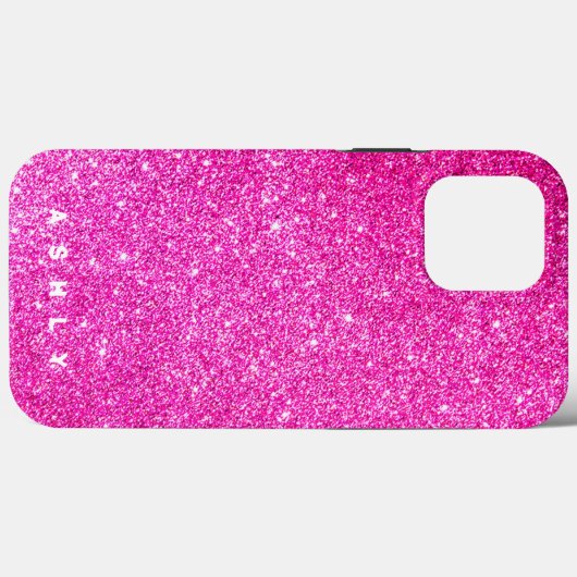 Glitzer Hot Pink Glitzern Case-Mate iPhone Hülle (Rückseite (Horizontal))
