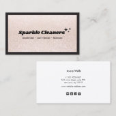 Glitzer House Reinigungsstars Visitenkarte (Vorne/Hinten)