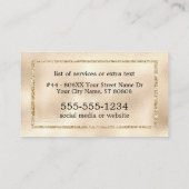 Glitzer Hummingbird Visitenkarte (Rückseite)