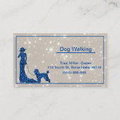 Glitzer Hunde Wanderkarte Visitenkarte (Vorderseite)
