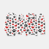 Glitzer Hundeschleife und rote Herzen Geschenkschachtel (Ungefaltet)