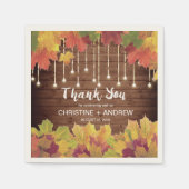 Glitzer im Herbst beleuchtet rustikale Hochzeit im Serviette (Vorderseite)