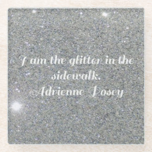 Glitzer im Sidewalk Glass Untersetzer