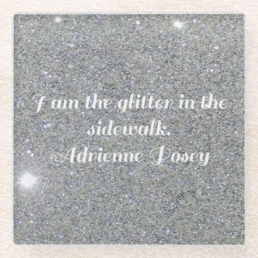 Glitzer im Sidewalk Glass Untersetzer (Vorderseite)
