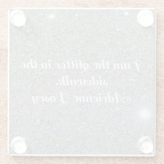 Glitzer im Sidewalk Glass Untersetzer (Rückseite)