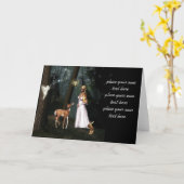 Glitzer im Wald - feenhafte Fantasie Karte (Gelbe Blume)