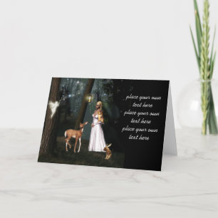 Glitzer im Wald - feenhafte Fantasie Karte