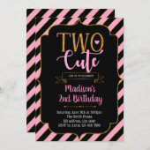 Glitzer Im zwei niedlichen Party Einladungen (Vorne/Hinten)