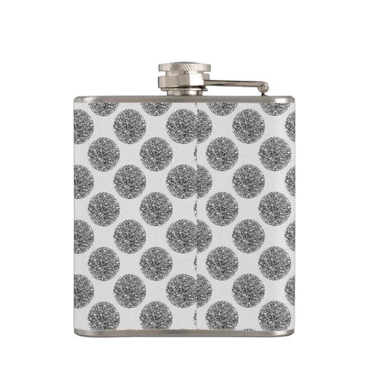 Glitzer Imitate Foil Confetti Dots Flachmann (Rückseite)