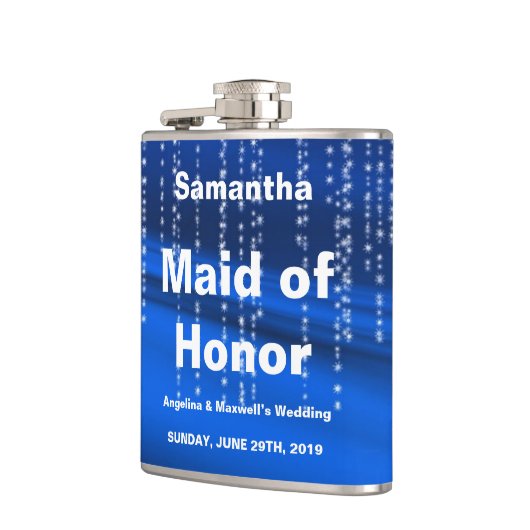 Glitzer Imitate Foil Confetti Look Trauzeugin Flachmann (Links)