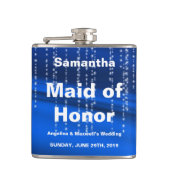 Glitzer Imitate Foil Confetti Look Trauzeugin Flachmann (Vorderseite)