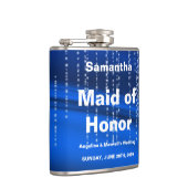 Glitzer Imitate Foil Confetti Look Trauzeugin Flachmann (Rechts)