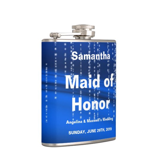 Glitzer Imitate Foil Confetti Look Trauzeugin Flachmann (Rechts)