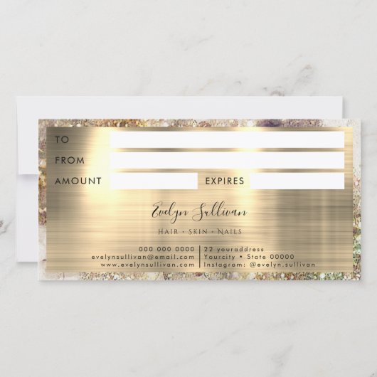 Glitzer Imitate für Wasserfarben - Geschenkgutsche (Rückseite)