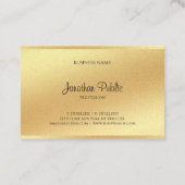 Glitzer Imitate Gold Ausgezeichnetes Aussehen Hand Visitenkarte (Rückseite)