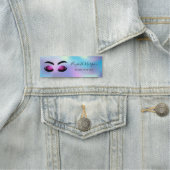 Glitzer Imitate Lashes,Holographic Makeup artist Namensschild (Beispiel)