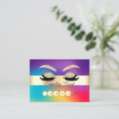 Glitzer Imitats Lashes Ombre Holographic Loyalty C Treuekarte (Stehend Vorderseite)