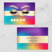 Glitzer Imitats Lashes Ombre Holographic Loyalty C Treuekarte (Vorne/Hinten)