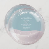 Glitzer in Aquarellfarbe im Brautparty Liebe Einladung (Vorne/Hinten)