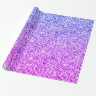Glitzer in Blau und Rosa Geschenkpapier