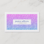 Glitzer in Blau und Rosa Visitenkarte (Vorderseite)