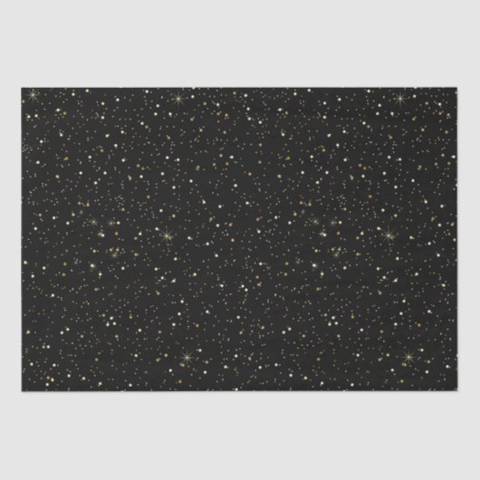 Glitzer in Goldtönen und Glitzern in Schwarz Seidenpapier (Vorderseite)