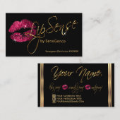 Glitzer in Rosa und Gold Visitenkarte (Vorne/Hinten)