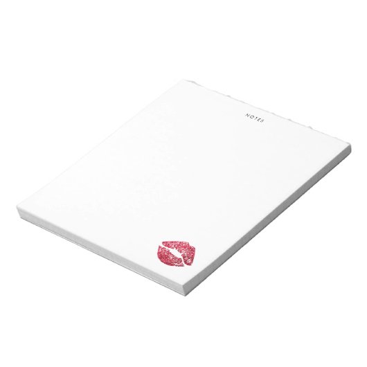 Glitzer in roten Sequenzen Lippt Personalisiertes  Notizblock (Rotiert)