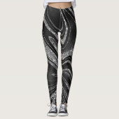 Glitzer in schwarz schimmernd leggings (Vorderseite)