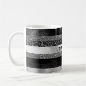 Glitzer in Schwarz und Silber Kaffeetasse (Links)