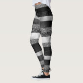 Glitzer in Schwarz und Silber Leggings (Links)
