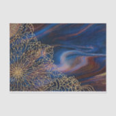 Glitzer Indischer Handgezeichneter Dekoupage Seidenpapier (Vorderseite)