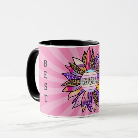 Glitzer individualisieren besten Mama-Ever Tasse (Vorderseite Links)