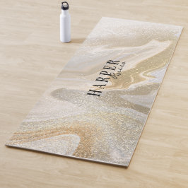 Glitzer Individuelle Name Yoga Mat Yogamatte