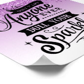 Glitzer-Inspiration-Zitat-Poster Poster (Ecke)