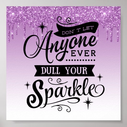 Glitzer-Inspiration-Zitat-Poster Poster (Vorne)