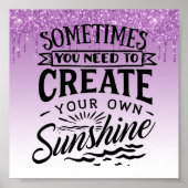 Glitzer-Inspiration-Zitat-Poster Poster (Vorne)