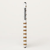 Glitzer iPhone X Case für weiße und goldene Imitat (Hinten/Links)