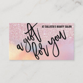 Glitzer - Iridescent-Geschenkgutschein Visitenkarte