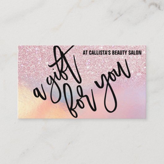 Glitzer - Iridescent-Geschenkgutschein Visitenkarte (Vorderseite)