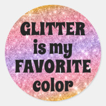 Glitzer ist mein Lieblings-Rosa-Funkenaufkleber