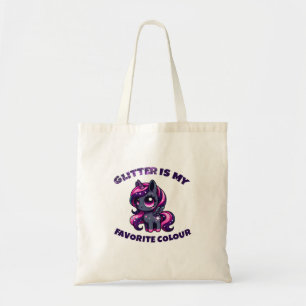 Glitzer ist meine Lieblingsfarbe niedlich Pony Uni Tragetasche