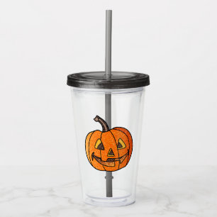 Glitzer Jack O'Lantern Acryltrinkbecher