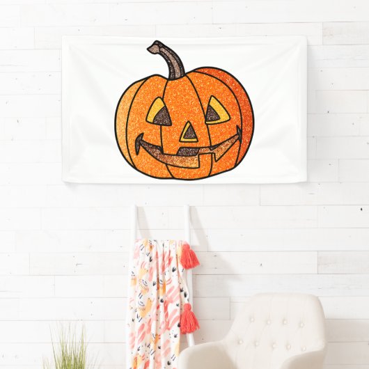 Glitzer Jack O'Lantern Banner (Insitu)