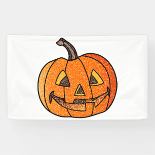Glitzer Jack O'Lantern Banner