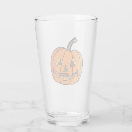 Glitzer Jack O'Lantern Glas (Rückseite)